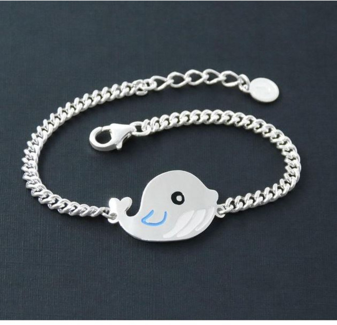 실버 아기고래 미아방지팔찌 미아방지목걸이 미아방지세트 고래목걸이 고래팔찌 돌선물 어린이팔찌 어린이목걸이, 3. 팔찌, 1개