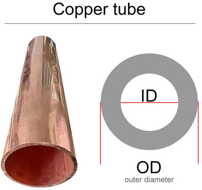 구리 튜브 파이프 직선 튜빙 대구경 길이 부식 방지, L. OD54 ID50mm, 1. OD ID, 가. 10cmx1pcs, 1개
