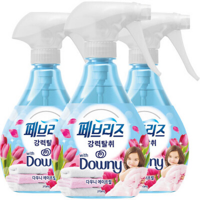 페브리즈 섬유탈취제 강력탈취 다우니 에이프릴향 본품/370ml 3개, 370ml