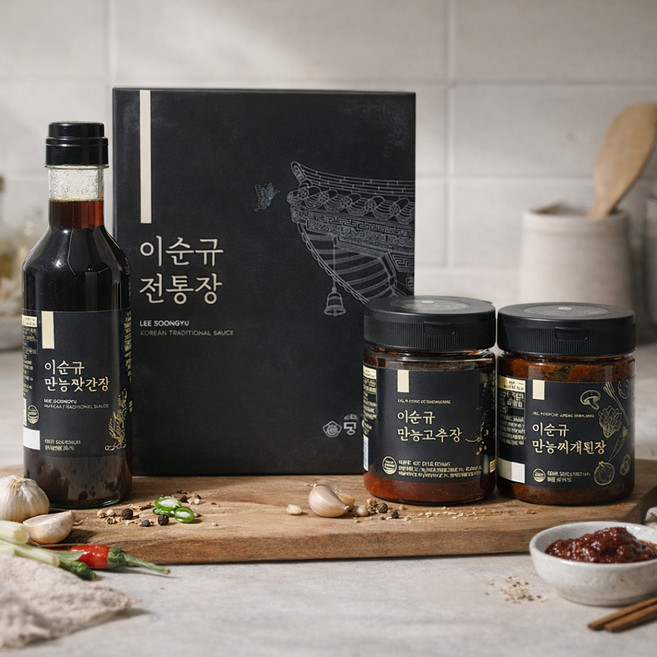 이순규 만능된장 고추장 맛간장 세트 국내산 원료 사용, 1박스, 1.38kg