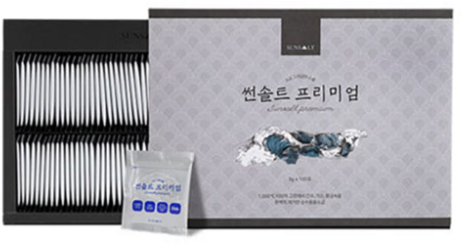 개별포장 가는소금 썬솔트 프리미엄 (3g X 100포) + 사은품증정 (썬솔트 시그니처 가는소금 200g)
