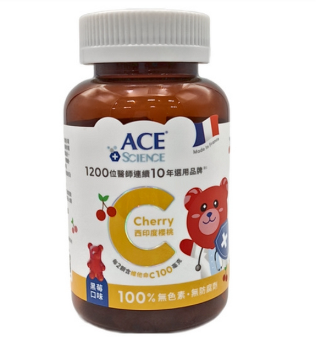 ACE 西印度櫻桃C軟糖, 1個, 西印度櫻桃C軟糖(罐裝), 168g