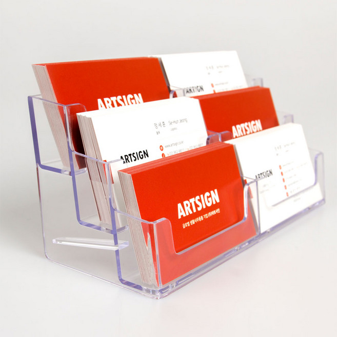 명함꽂이 모음 1단 2단 3단 4단 6단 8단 메모 쿠폰 거치대 명함집, 선택17.1099_1단/2칸