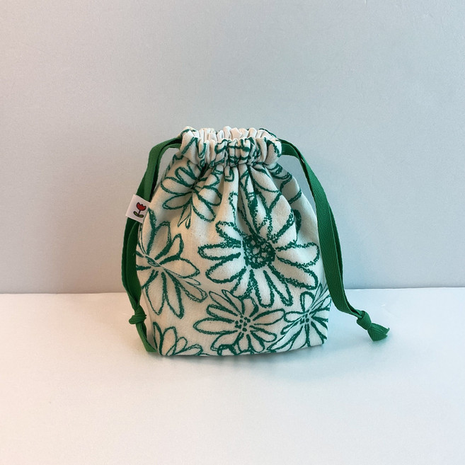 베베니모 핸드메이드 거즈 스트링파우치 조리개가방