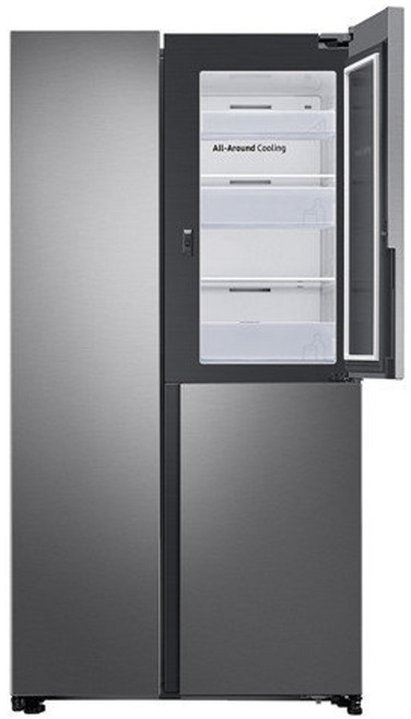 삼성 3도어 푸드쇼케이스 메탈 실버 비스코프 양문형 급속냉장 냉장고, RS84A5041G2