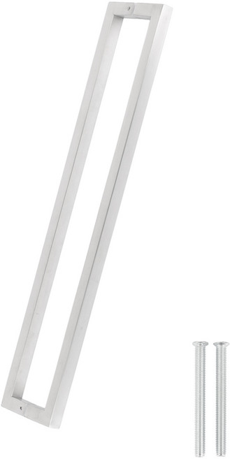 철물이네 강화도어 손잡이 600mm 스텐 사각 20x20, 1개, 실버무광