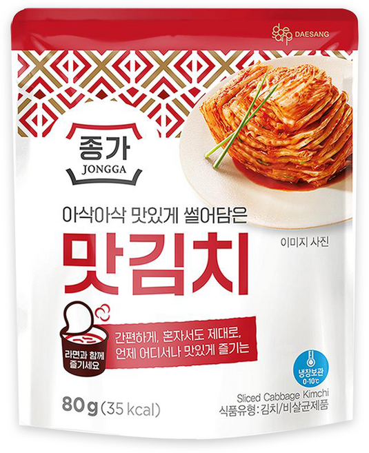 종가집 맛김치, 80g, 6개