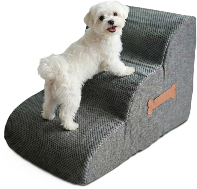 해리스트 베이직 펫스텝 슬개골 보호 미끄럼방지 강아지계단 고양이계단, 차콜 그레이, 1개