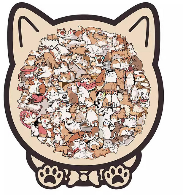 토요요 고양이 퍼즐 장난감 캐릭터 조립 직소퍼즐 완구 게임 추천 XM-PT1, 1세트, 메라드 컬러, 135피스