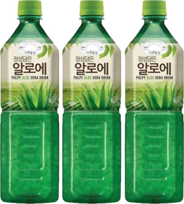 웅진 가야농장 정성담은 알로에, 3개, 1L