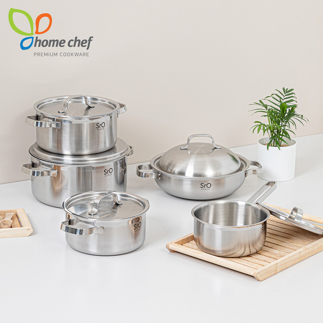 국산 통삼중 스텐 냄비 인덕션 겸용 편수 양수 전골 IH 통3중 세트, 1세트, 5종(16편수+18양수+20양수+24양수+24파티웍), 스텐통삼중