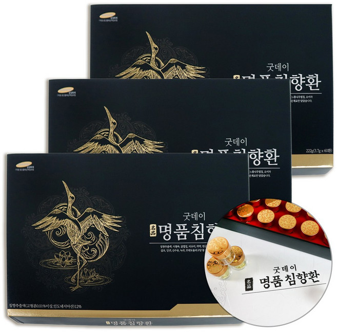 굿소일즈 침향 비수리 작약 천궁 오미자 당귀 녹각 환, 222g, 3개