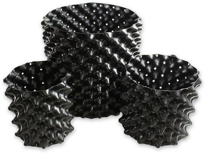 뿌리화분 매직 요술 다용도 친환경 실내 베란다 텃밭 대형 플라스틱 화분, H40cm, D30cm, 블랙