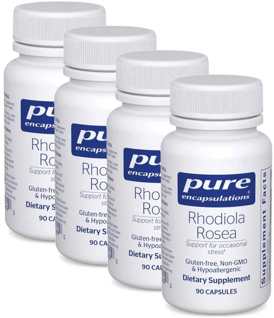 퓨어인캡슐레이션 로디올라 로제아 홍견천 캡슐 Pure Encapsulations Rhodiola Rosea, 4개, 90정 - 쿠팡