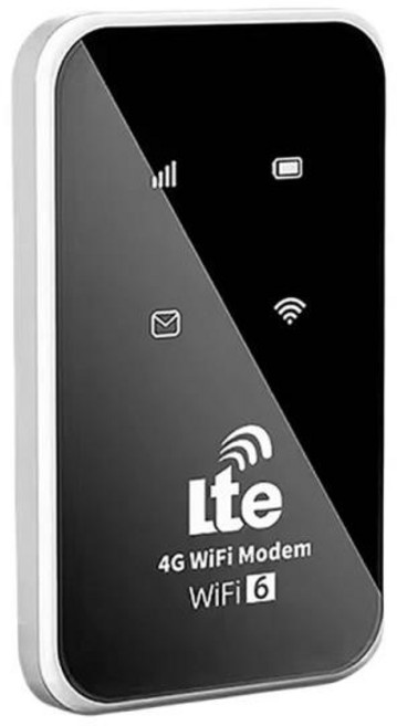 4G LTE 라우터 WiFi6 포켓 무선 라우터 MIFI 자동차 모바일 광대역 150Mbps 핫스팟 WiFi 모뎀, 검은색