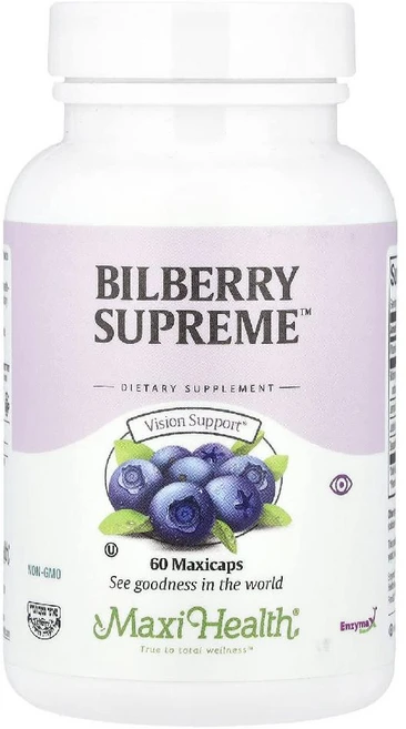 맥시헬스 빌베리 슈프림 Bilberry Supreme 맥시캡 60정, 1개 - 쿠팡