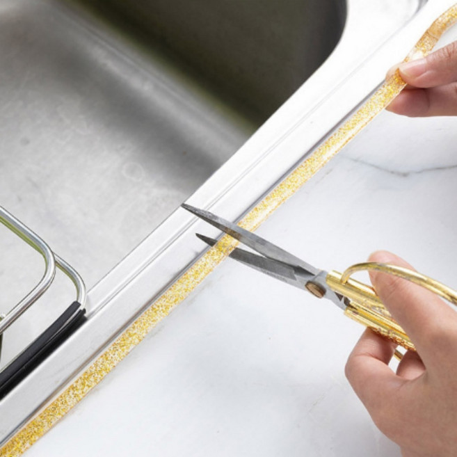 타일 시공재 방수몰딩 바닥마감 욕실시공 싱크주변 보수, 1개, 화이트6미터