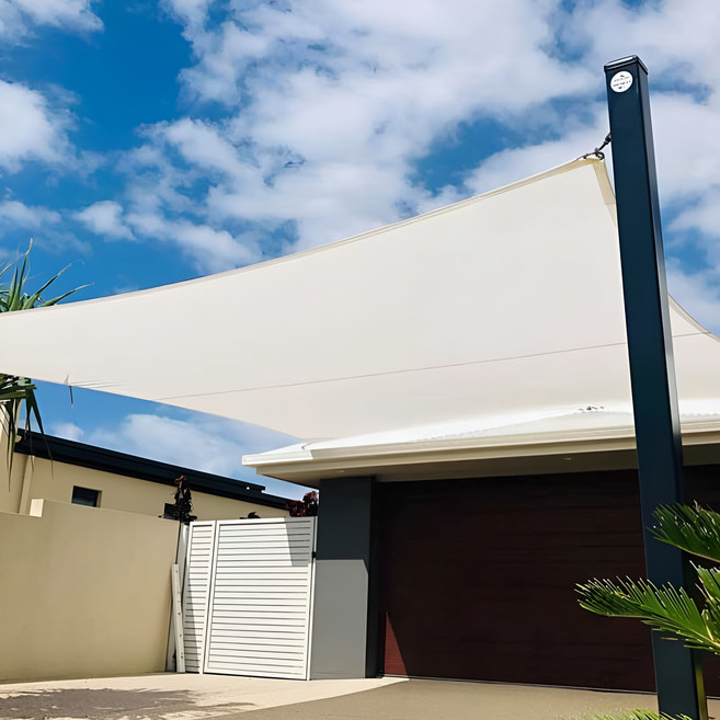 연필트리 썬쉐이드 차양막 차광막 그늘막 천막, HDPE(메쉬), 사각 3.6x3.6m 아이보리