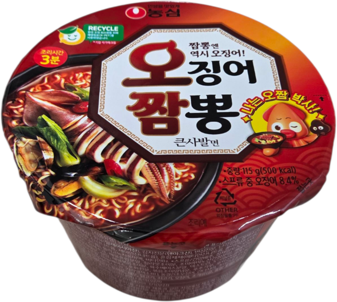 농심 오징어짬뽕 컵, 6개