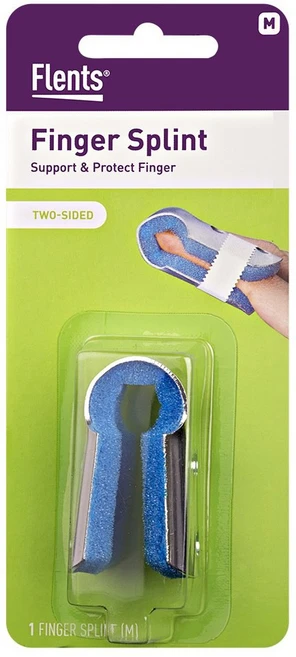 플렌츠 핑거 스플린트 손가락 지지 및 보호 보호를 위한 편안한 착용감 3가지 다양한 크기의 밸류, Small_Two-Sided Splint (Medium, 1개 - 쿠팡