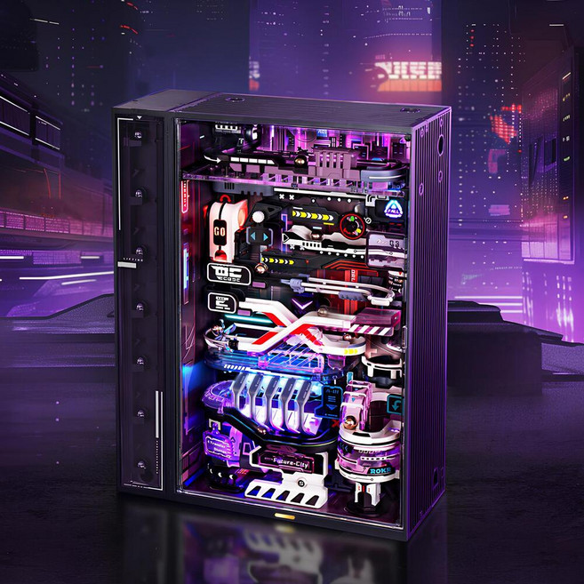 사이버펑크 마블런 골드버그 장치 모듈 diy ROKR 3D 입체 퍼즐 쇠구슬 레일 만들기, 1개