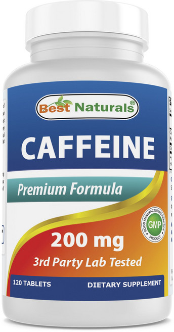 베스트네츄럴스 프리미엄 포뮬러 카페인 200mg 타블렛, 120정, 1개