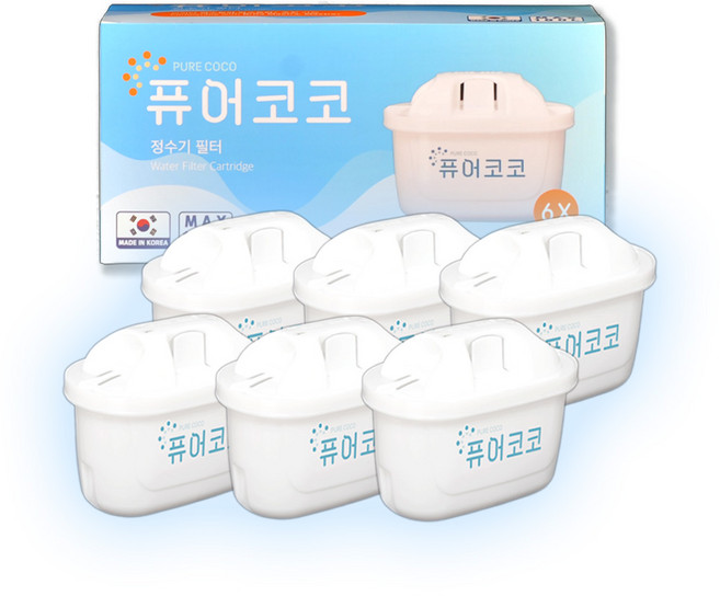 국산 브리타 막스트라 호환 퓨어코코 정수기 필터, 6개, 퓨어코코 필터