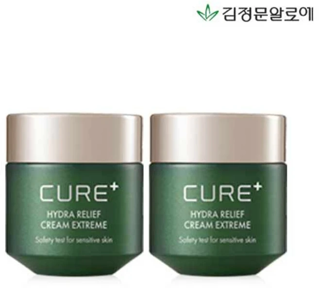 김정문알로에 큐어 하이드라 릴리프 고보습 크림 4X 익스트림, 50g, 2개 - 쿠팡