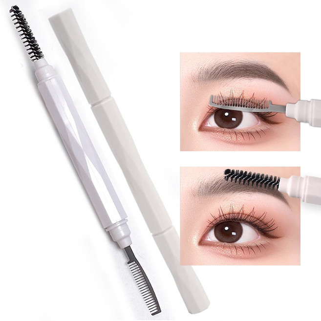 속눈썹 빗 브러쉬 마스카라 빗, 1개, 화이트