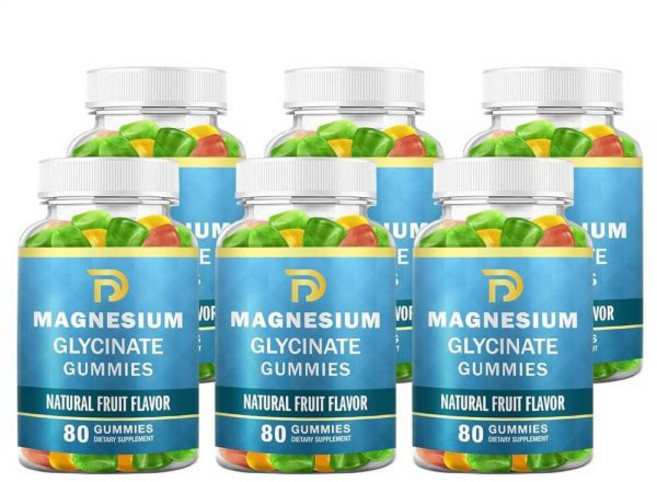 성인 및 아동용 마그네슘 글리시네이트 젤리 수면을 위한 진정 말레이트 츄어블 400mg 스트레스 근육 완화 휴식 무설탕 칼륨 보충제 6팩, 인 및 아동용 마그네슘 글리시네이트 젤리, 을 한 진정, 80