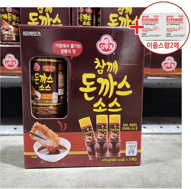 코스트코 오뚜기 참깨돈까스 소스 470G X 3병 + 이올스압, 3개