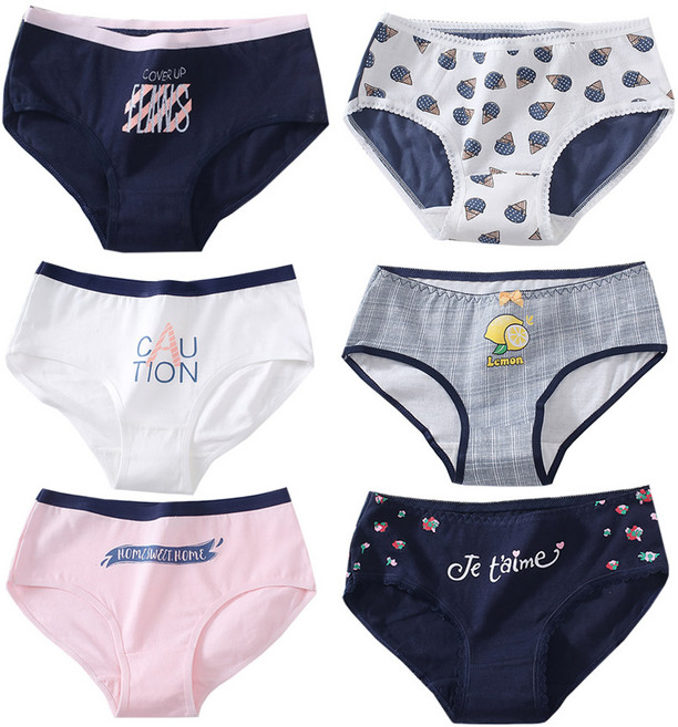 플로린 여성 데일리 면스판 팬티 6P 귀엽고 편안한 6종 팬티세트 EX0605607