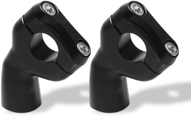 오토바이 핸들 바 라이저 클램프 어댑터 Triumph Bobber T100 T120 스피드 트윈 블랙 액세서리, 한개옵션0