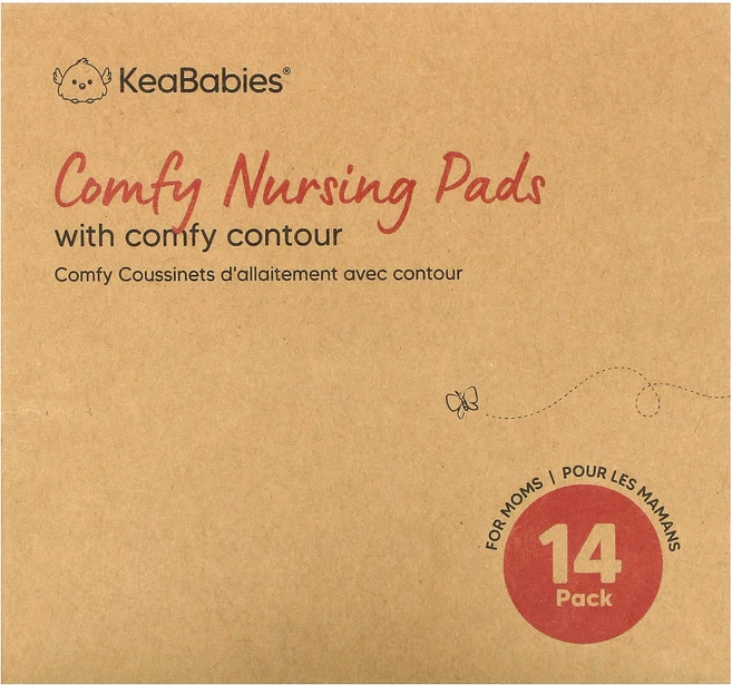 KeaBabies Comfy 수유 패드 라지 소프트 화이트 14팩, KeaBabiesComfy수유패드라지소프트화이트14팩, 1개 - 쿠팡