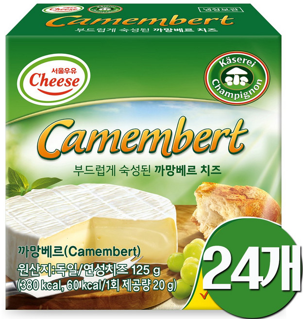 TOINOU 토이노우 까망베르치즈 레드팔레지엉, 125g, 24개