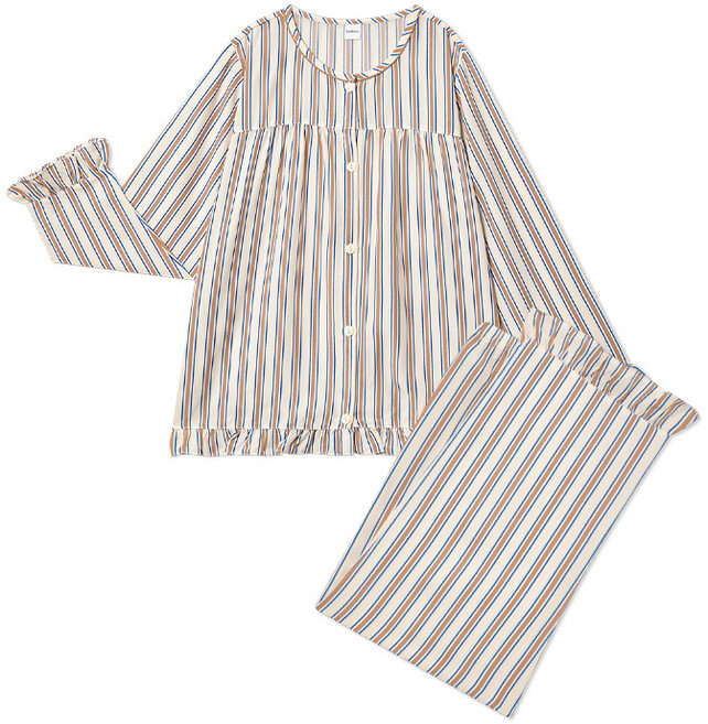 수아팜 여아 코지 스트라이프 긴팔 파자마 세트