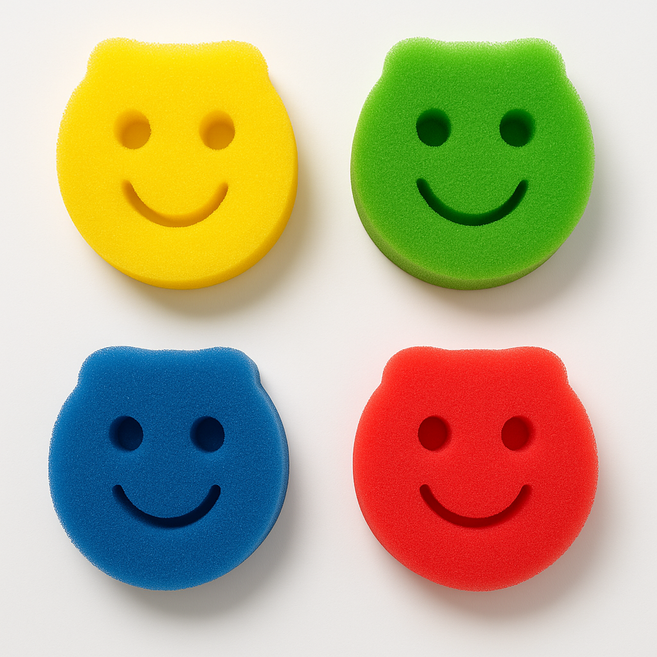 매직 스마일 스크럽 주방 수세미 다목적 랜덤발송, 2개, 1세트