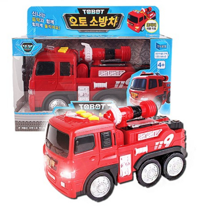 또봇 오토소방차 작동완구 LED 어린이 소방차 장난감, 1개
