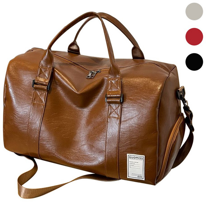 NUTRIVIO 여행가방 소형 대용량 가죽 운동 헬스 보조 여행용 보스턴백