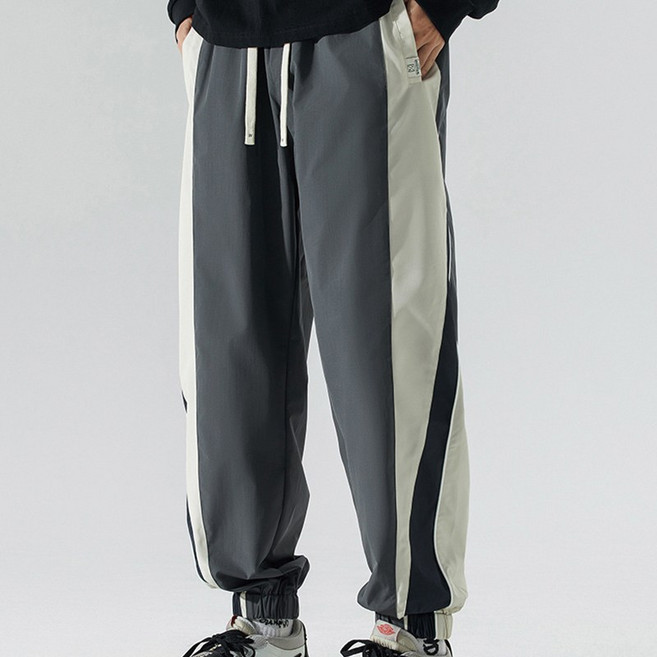 KDNC 남성용 봄가을 시티 스트릿 패션 조거 트레이닝 팬츠