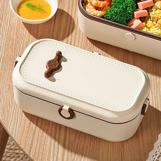 [블링봄] 무선푸드워머 음식보온기 단열 휴대용, 1개, 오프화이트 70W고속가열