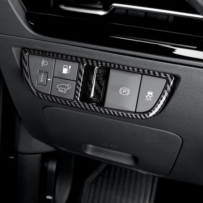 유투카 호환 EV6 크러쉬 패드 튜닝 카본 몰딩 자동차 인테리어 용품, 유광카본 1P