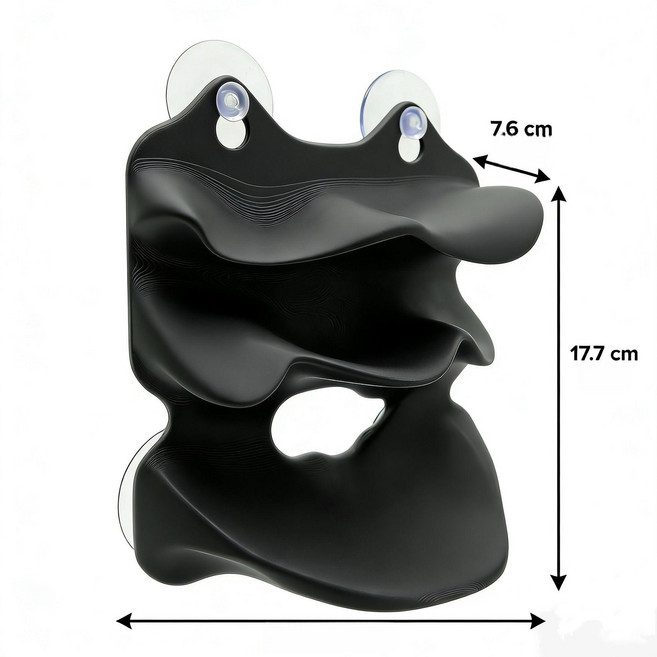 진심글로벌 다흰도마뱀선반 도마뱀 선반 조명, 무광블랙 대형, 1개, 1g
