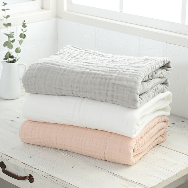 케라타 유아 베이비 목욕수건 거즈타올 6겹 겉싸게 포대기 3SET, 화이트.그레이.핑크, 1개