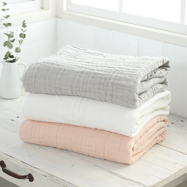 케라타 유아 베이비 목욕수건 거즈타올 6겹 겉싸게 포대기 3SET, 화이트.그레이.핑크, 1개 - 쿠팡