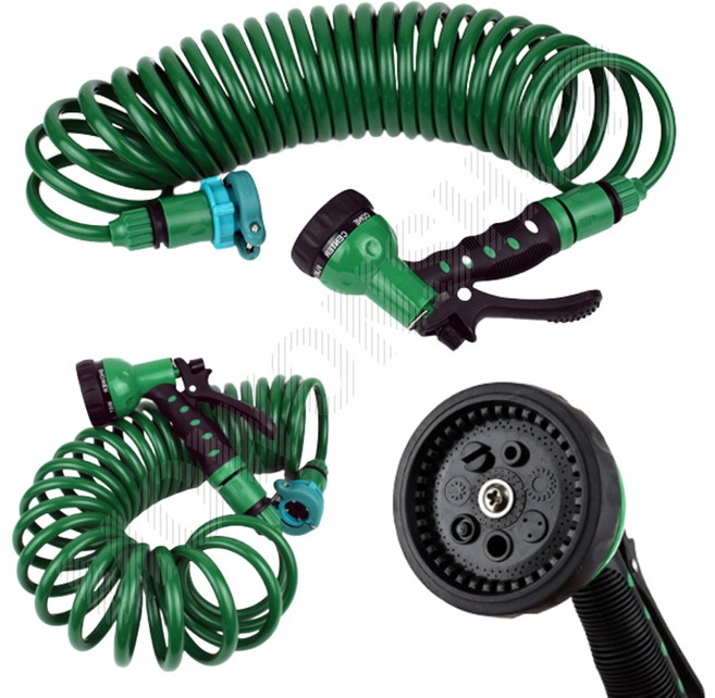 코일형호스 꼬임방지 베란다 물호스 청소용 수도 호수 10m 곱창호수 곱창호스