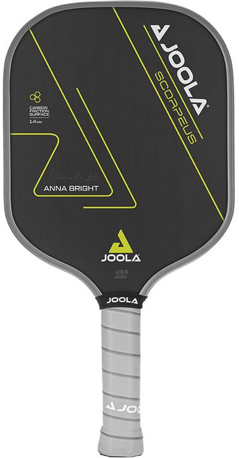 JOOLA 프로페셔널 피클볼 패들 원료 카본 섬유 표면 스핀 속도 제어 하이페리온 솔레어 페르세우스 스코페우스 스위프트 표준 모델 USAP 승인 토너먼트, 14mm Anna Bright Scorpeus, 1개, 14mm 안나 브라이트 스콜피어스