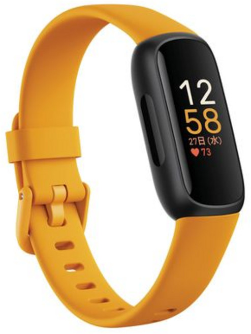 Fitbit Inspire 3 피트니스 트래커 모닝 그로우블랙 워치iPhone