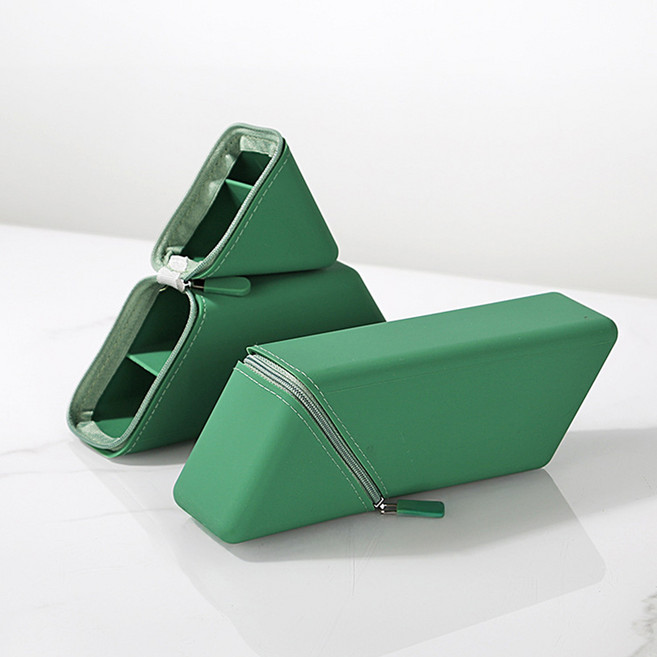 트라이업 스탠드형 화장품 파우치 실리콘 케이스 필통 겸용