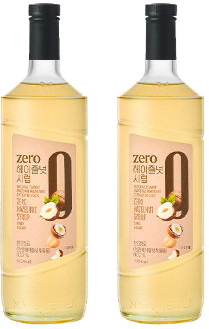 네이쳐티 zero 헤이즐넛 시럽, 2개, 1L